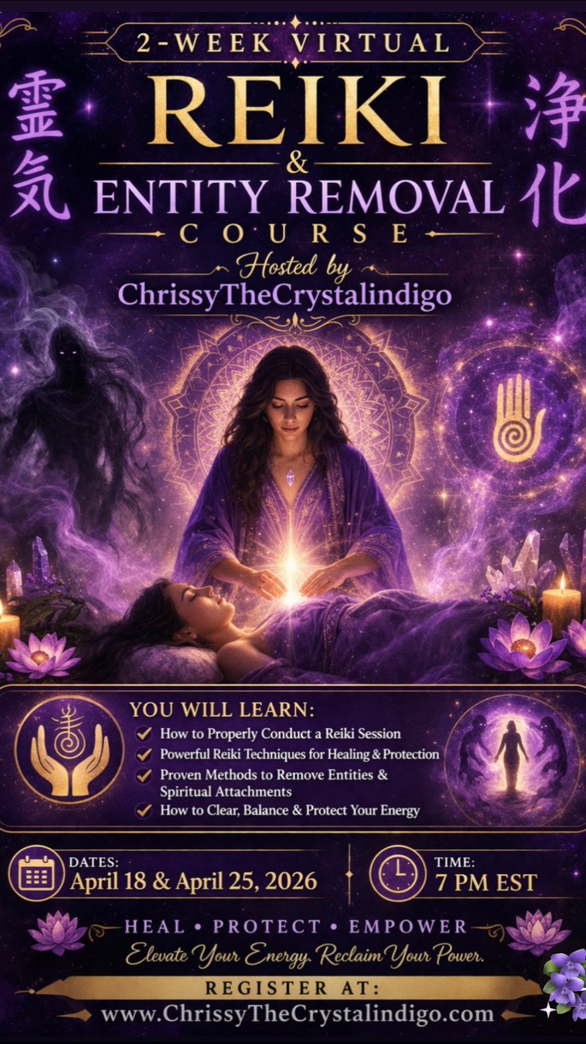 Reiki Certification & Entity Removal