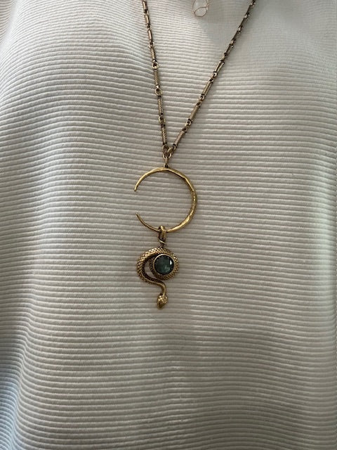 Brass Snake Necklace